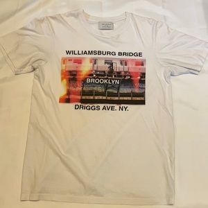 Cotton On White “Williamsburg Bridge” T-shirt, Men’s M